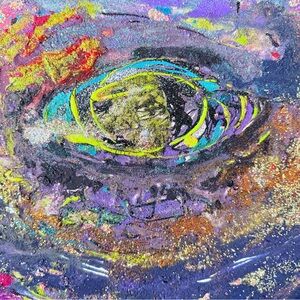 Purple and Yellow Swirling Art & Decals Wall Decor